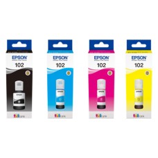 EP-102, 4 Bottle set of Genuine OEM Epson Dye Ink.