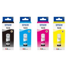 EP-103, 4 Bottle set of Genuine OEM Epson Dye Ink.