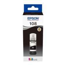 A 70ml Bottle of Epson 108 Series Black Ink for L8050, L18050 Printers.