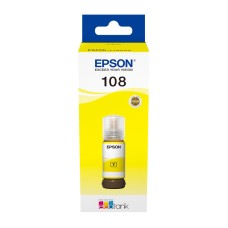 A 70ml Bottle of Epson 108 Series Yellow Ink for L8050, L18050 Printers.