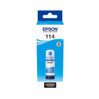 A 70ml Bottle of Epson 114 Series Cyan Ink for ET8500 & ET-8550 Printers.