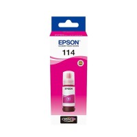 A 70ml Bottle of Epson 114 Series Magenta Ink for ET8500 & ET-8550 Printers.