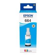 EP-664 Cyan Dye Genuine OEM Epson Bottle of Ink.