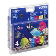 Brother LC1000 Genuine Cartridge Set - CMYK.