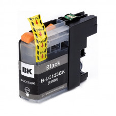 Black Compatible Ink Cartridge to replace a Brother LC123 Ink Cartridge.