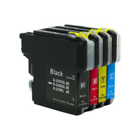 Compatible Cartridge Set for Brother LC980/LC985/LC1100, 4 Cartridge Set.