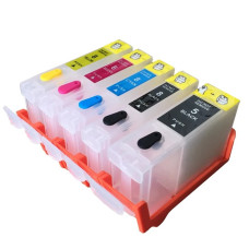 Refillable Ink Cartridge Set for Canon PGI-5 - CLI-8 Cartridges.