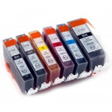 Canon PGI-525 and CLI-526 Non OEM Compatible Cartridges - 1 set of 6 Cartridges