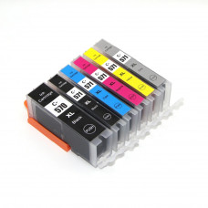 Compatible Cartridge Set for Canon PGI-570, CLI-571 High Capacity 6 Cartridge Set.