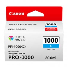 Genuine Cartridge for Canon PFI-1000C Cyan Ink Cartridge.