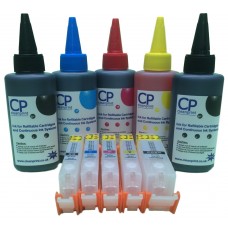 Refillable 5 Cartridge Kit for Canon PGI-550 / CLI-551 Cartridges, with Archival Ink