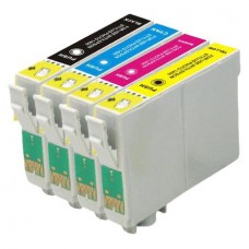 A set of pre-filled Epson Compatible T2996 dye sublimation ink cartridges.