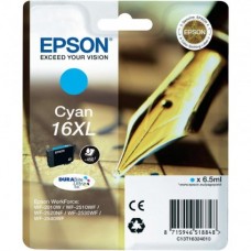 Epson Branded T1632 Cyan Ink Cartridge.