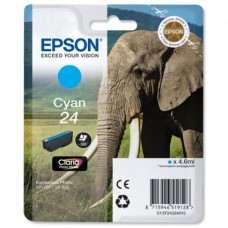 Epson Branded T2422 Cyan Ink Cartridge.