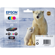 Epson Branded T2616 - T26 CMYK Ink Cartridge Set.