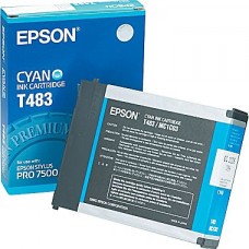 Epson Wide Format T483 Cyan Ink Cartridge.