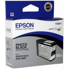 Epson Wide Format T5801 Photo Black Ink Cartridge.