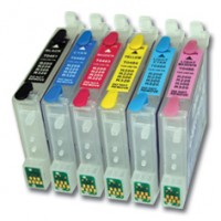 Epson Compatible T0487 Empty Refillable Cartridge Set.