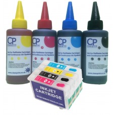 Epson T1626 and T1636 Non OEM Refillable Cartridge Kit - 4 Colour