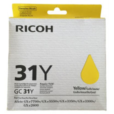 Ricoh GC31Y Genuine Ink Cartridge Yellow.