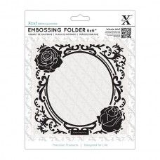 Xcut 6 x 6'' Embossing Folder - Rose Frame.