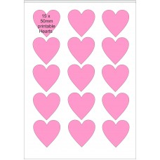 10 x A4 Printable Edible Icing Sheets with 15 Pre-cut 50mm Hearts per Sheet.