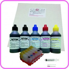 Edible Printer Refillable Cartridge Accessory Kit for Canon PGI-5 with Icing Sheets.