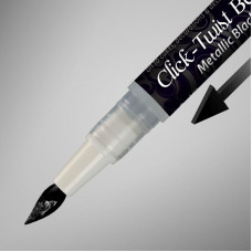 The Click-Twist Food Paint Brush - Metallic Black - 2ml.