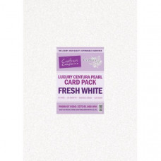 Centura Pearl Luxury A4 Fresh White  320gsm Double Sided Card in a 40 sheet Pack by Crafter's Companion